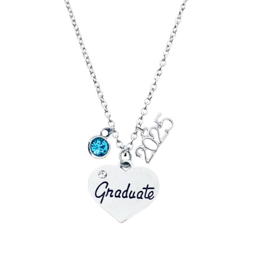 Personalized 2025 Graduation Necklace with Birthstone