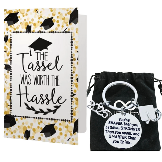 2025 Graduation Keychain & Card Set - Tassel Worth the Hassle