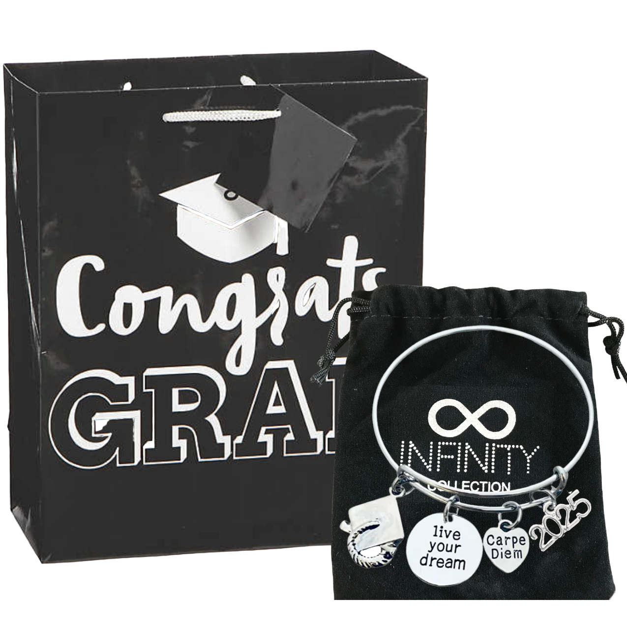 Graduation Bracelet & Gift Bag - 2025 Live Your Dreams