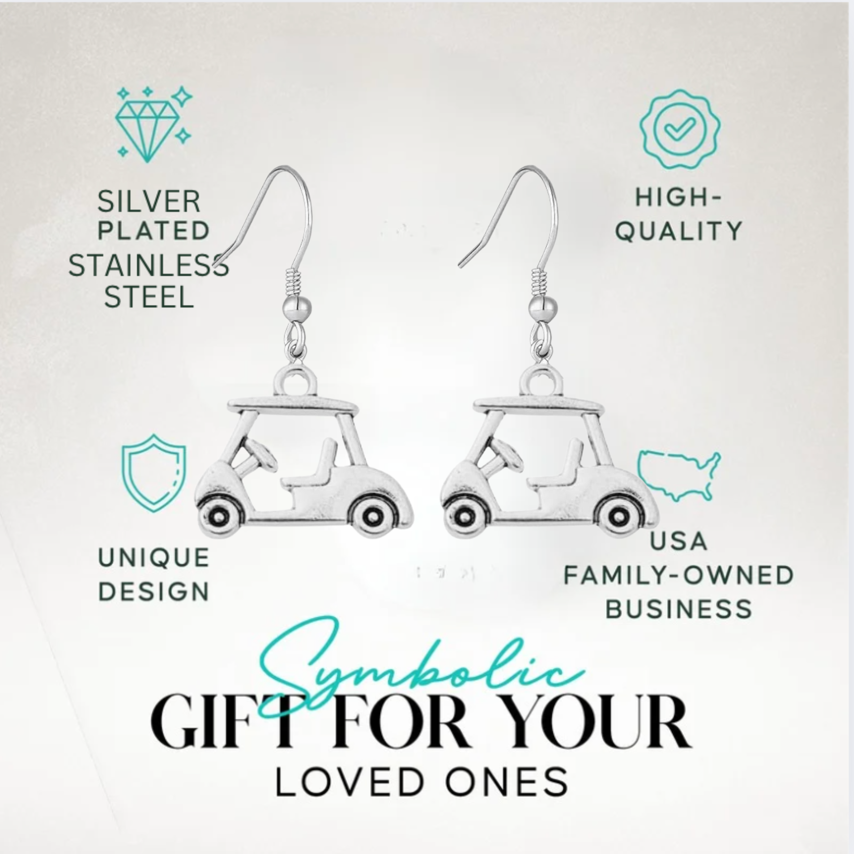 Golf Cart Earrings