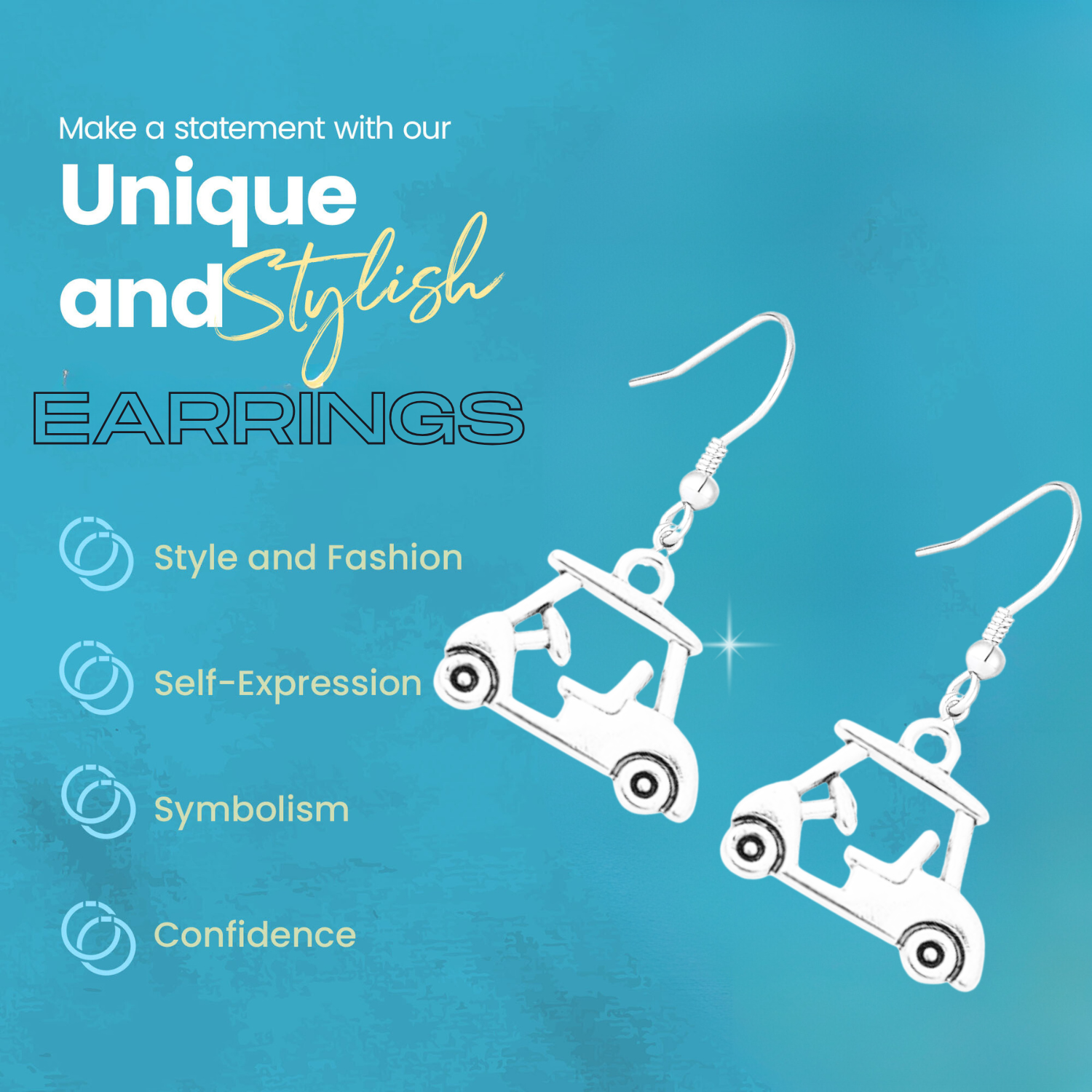 Golf Cart Earrings