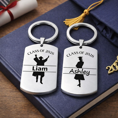 Personalized 2026 Graduation Keychain