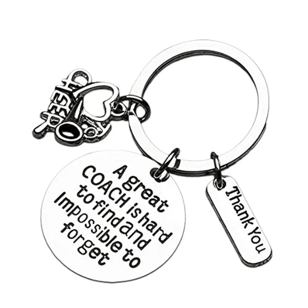 Cheer Coach Keychain - Great Coach is Hard to Find - Pick Charm