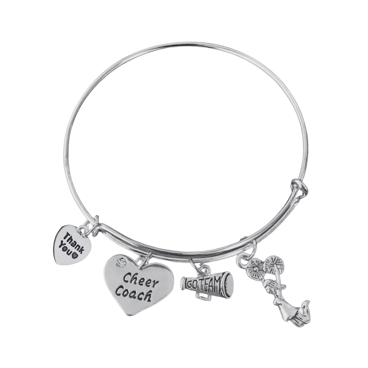 Great Cheer Coach is Hard to Find Charm Bangle Bracelet