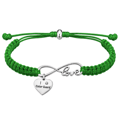 Color Guard Love Infinity Rope Bracelet - Pick Color