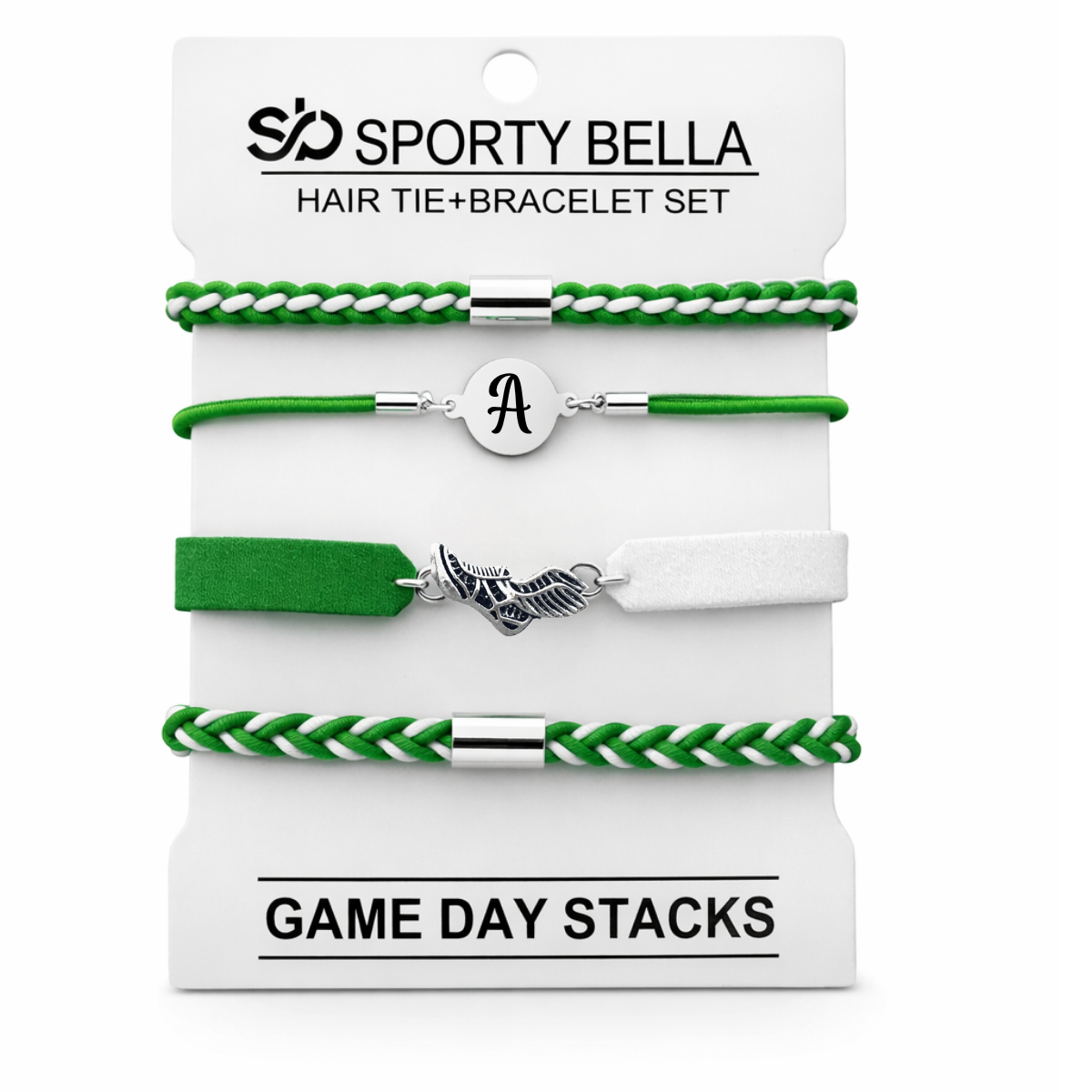 Personalized Track Runner Hair Tie Bracelet Sets