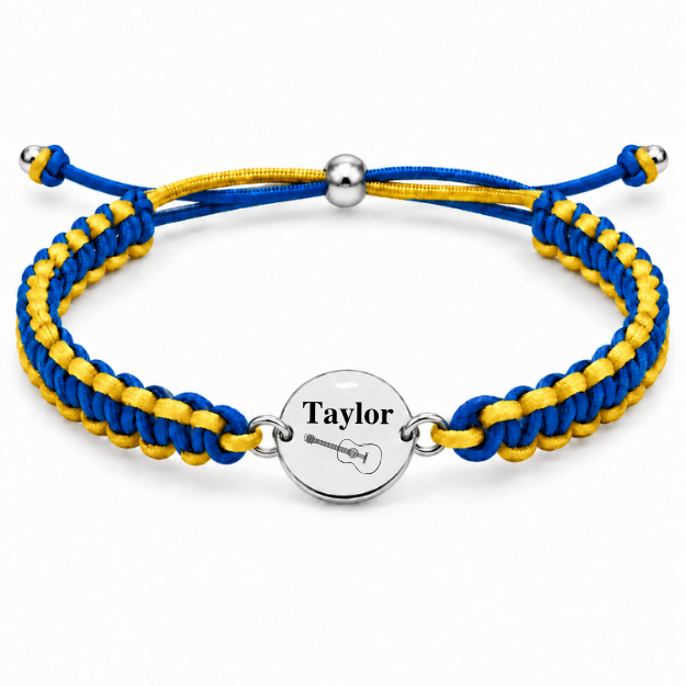 Guitar Multi Colored Connector Rope Bracelet - Pick Color