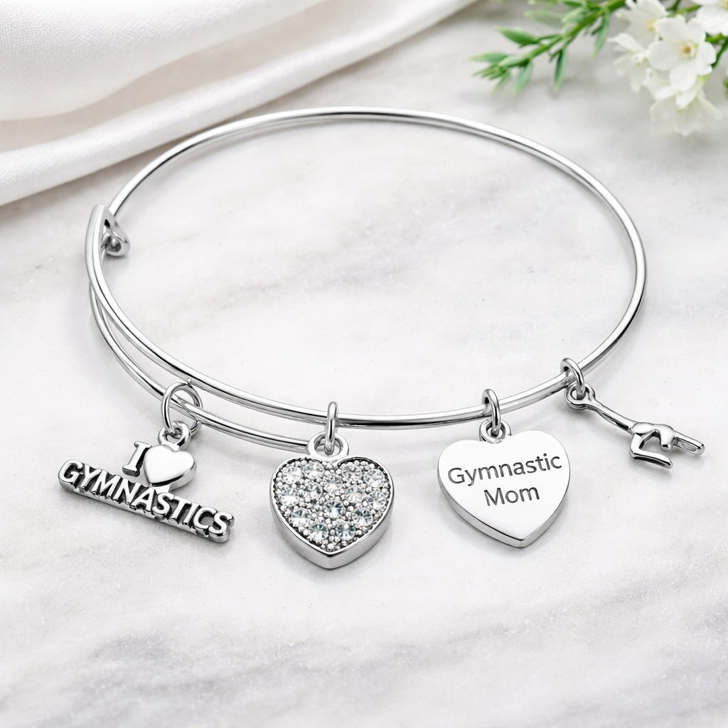 Gymnastics Mom Bangle Bracelet