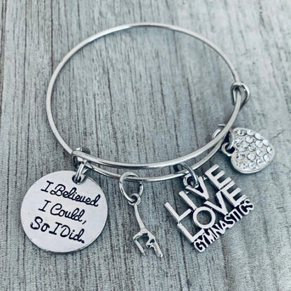 Gymnastics Bangle Bracelet - Live Your Dream