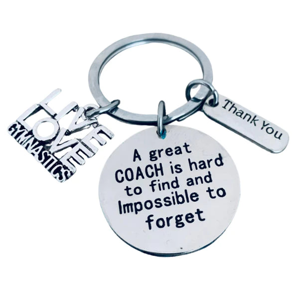 Great Coach Gymnastics  Keychain - Pick Charm