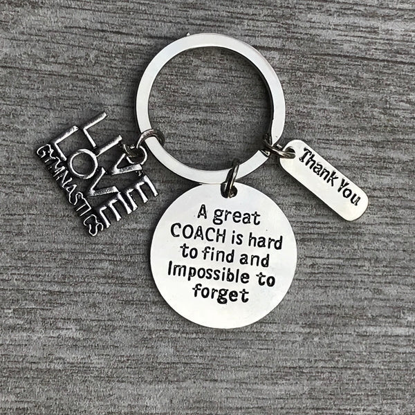Great Coach Gymnastics  Keychain - Pick Charm