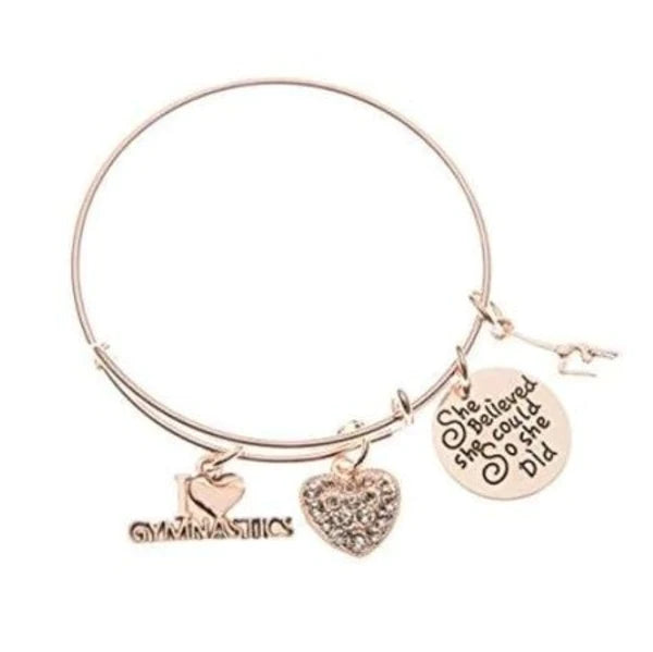 Gymnastics She Believed She Could So She Did Bangle Bracelet