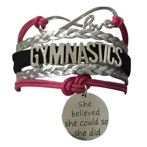 Girls Gymnastics She Could Infinity Bracelet- 13 Colors