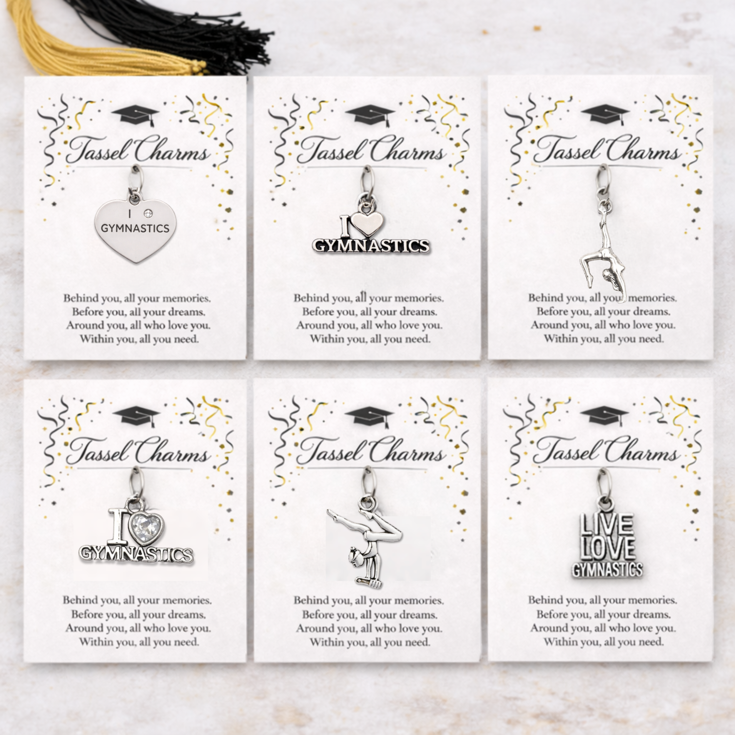 Gymnastics Graduation Tassel Charm