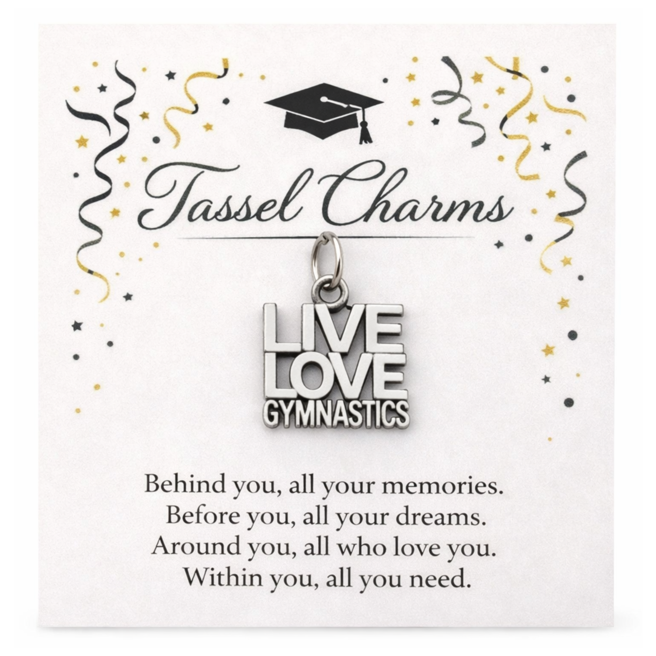 Gymnastics Graduation Tassel Charm
