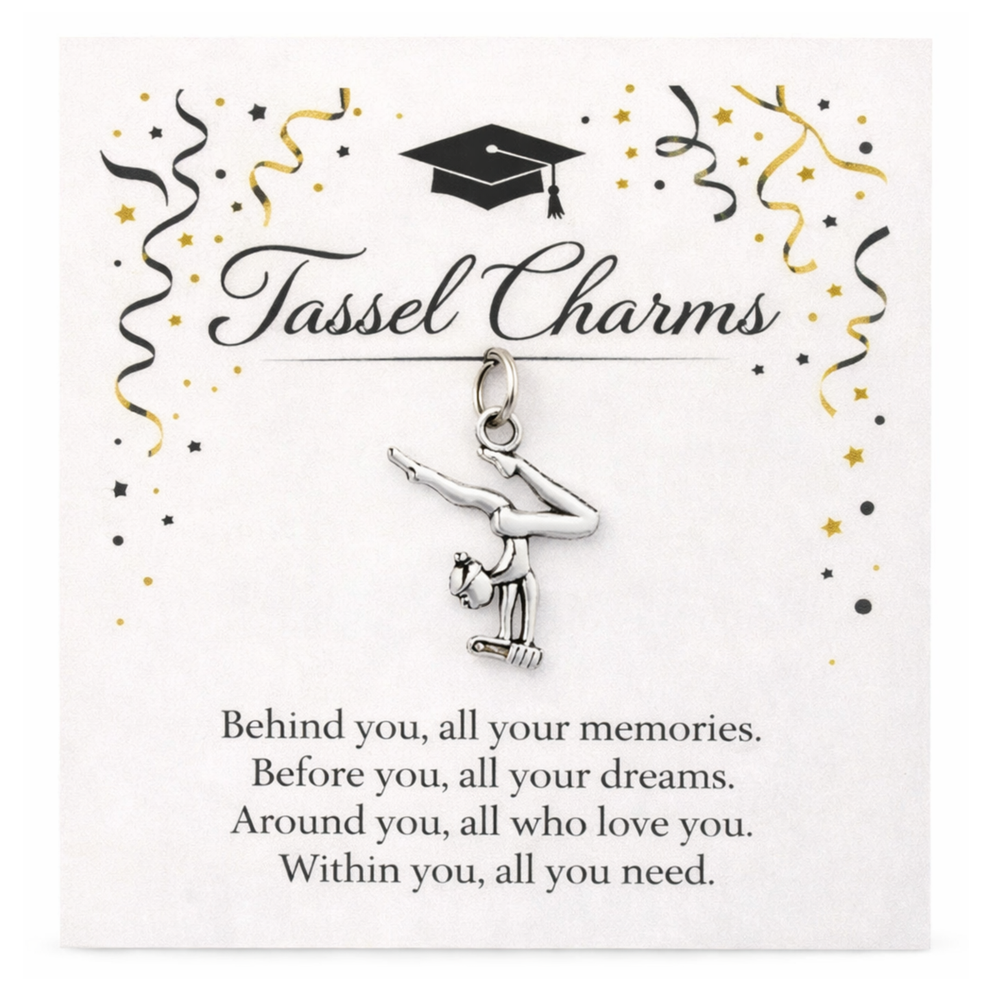 Gymnastics Graduation Tassel Charm