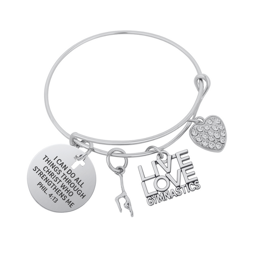 Gymnastics Bracelet - I Can Do All Things Through Christ Who Strengthens Me