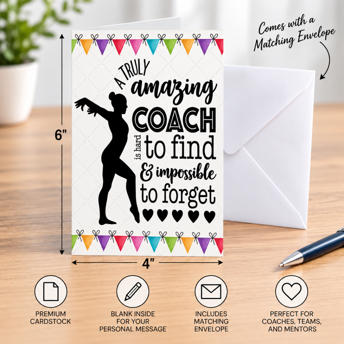 Gymnastics Coach Keychain & Card Gift Set