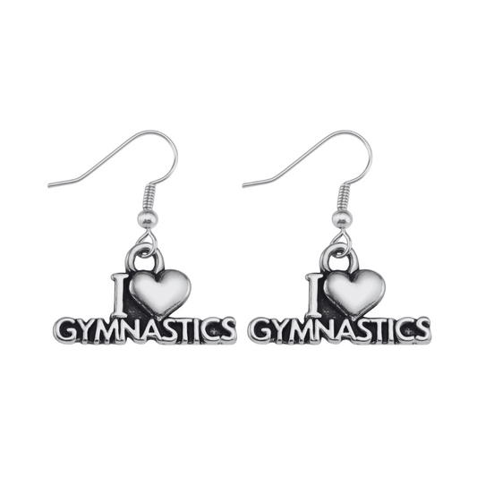 Gymnastics Earrings -I Love Gymnastics