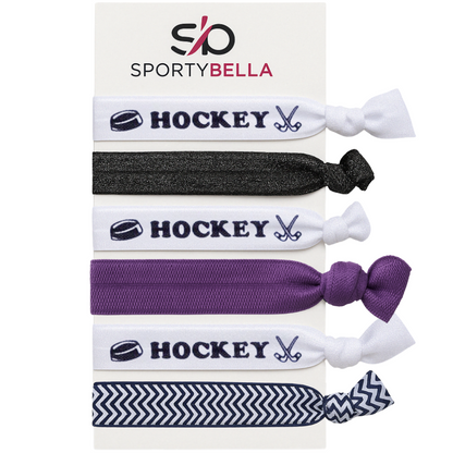 Girls Ice Hockey Hair Ties -Pick Color