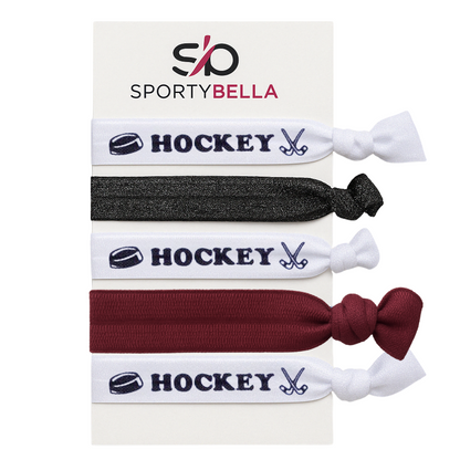 Girls Ice Hockey Hair Ties -Pick Color