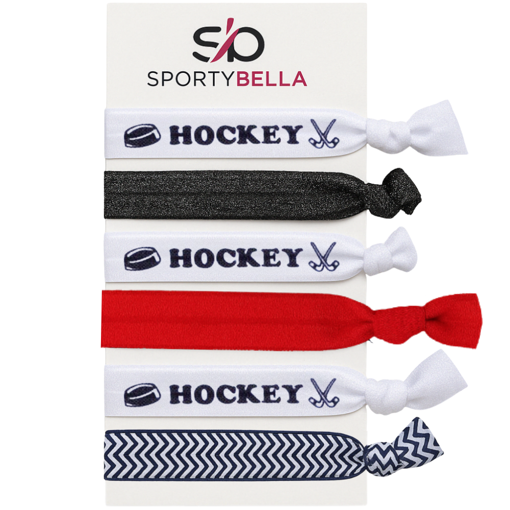 Girls Ice Hockey Hair Ties -Pick Color