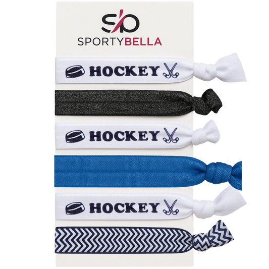 Girls Ice Hockey Hair Ties -Pick Color