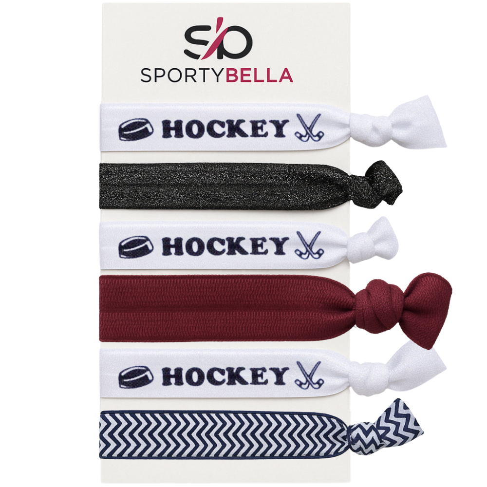 Girls Ice Hockey Hair Ties -Pick Color