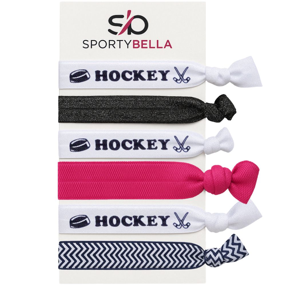 Girls Ice Hockey Hair Ties -Pick Color