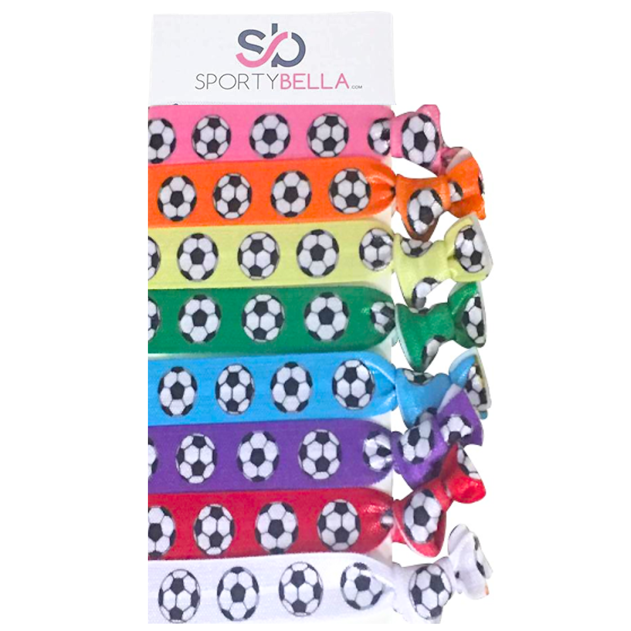 Girls Soccer Hair Ties Set-Multi Colored