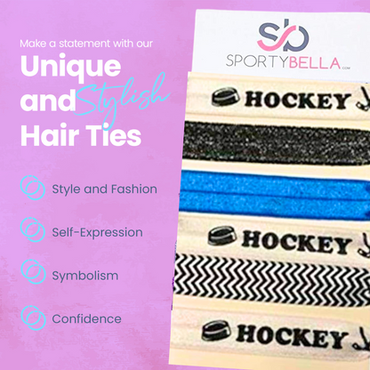 Girls Ice Hockey Hair Ties -Pick Color