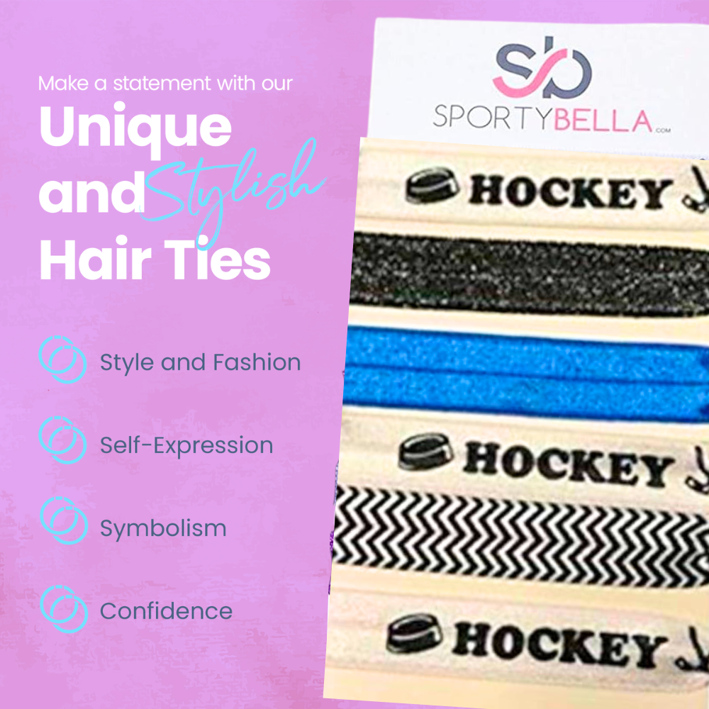 Girls Ice Hockey Hair Ties -Pick Color