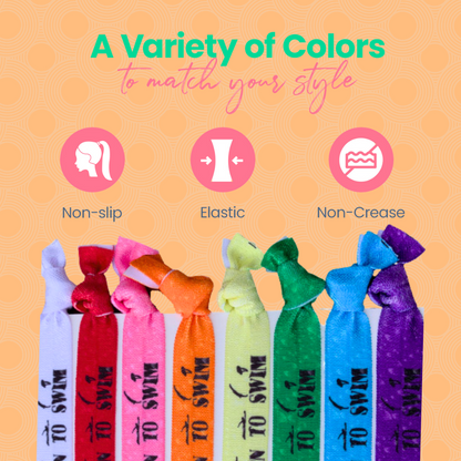 Girls Swim Hair Ties- Multi Colored