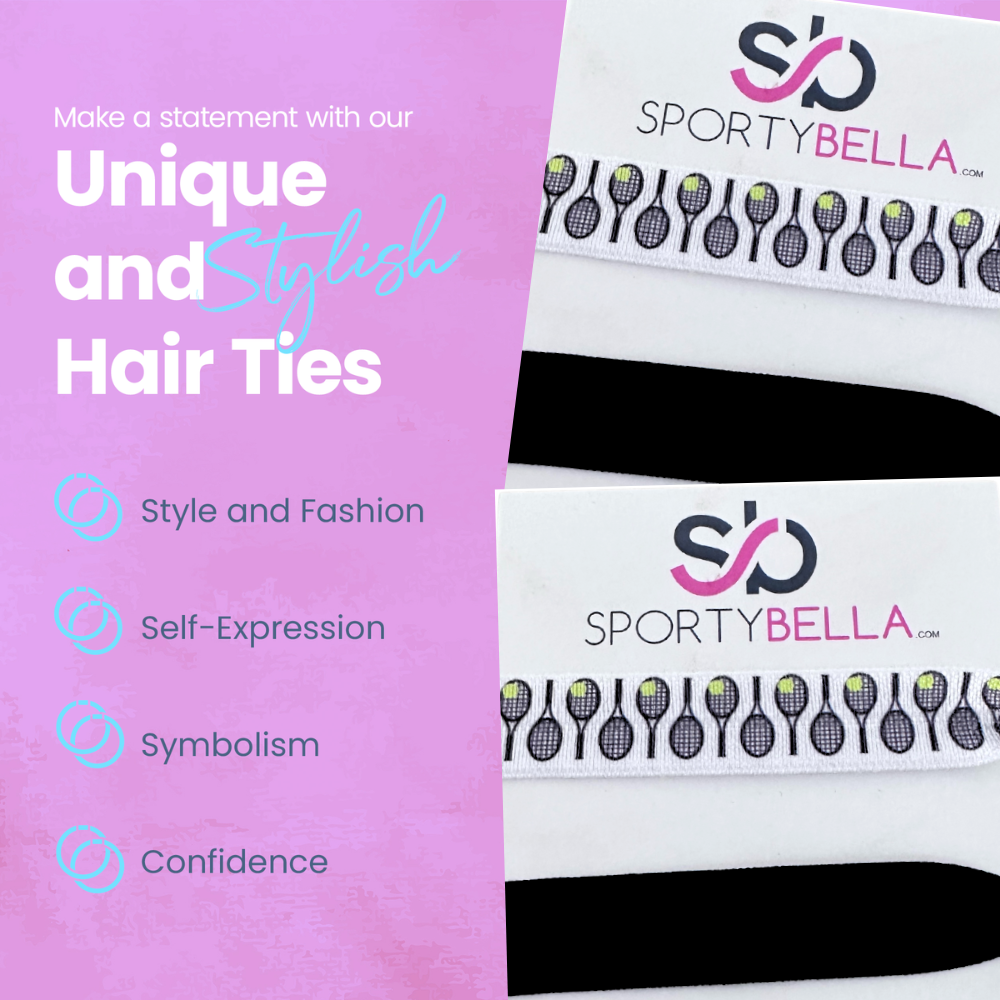 Girls Tennis Hair Ties -2pc Set