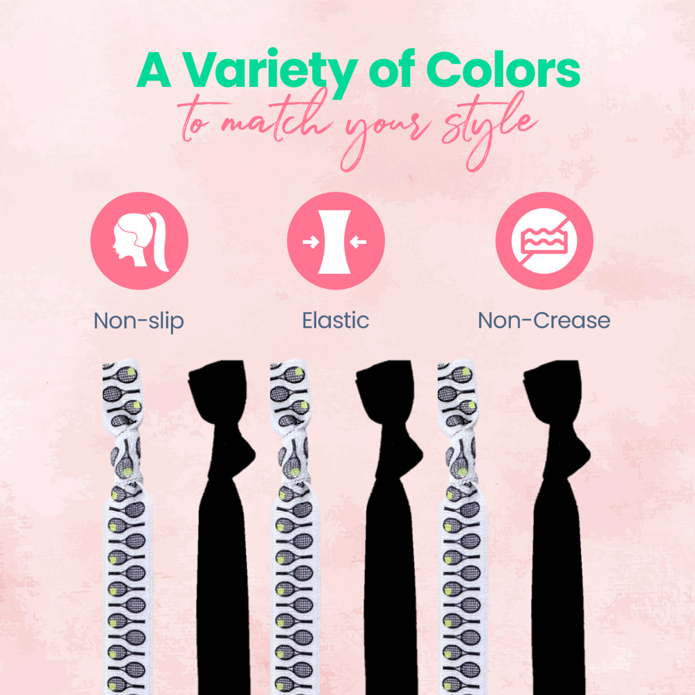 Girls Tennis Hair Ties -2pc Set