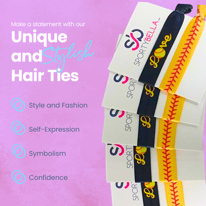 Softball Love Hair Ties - 5 Sets