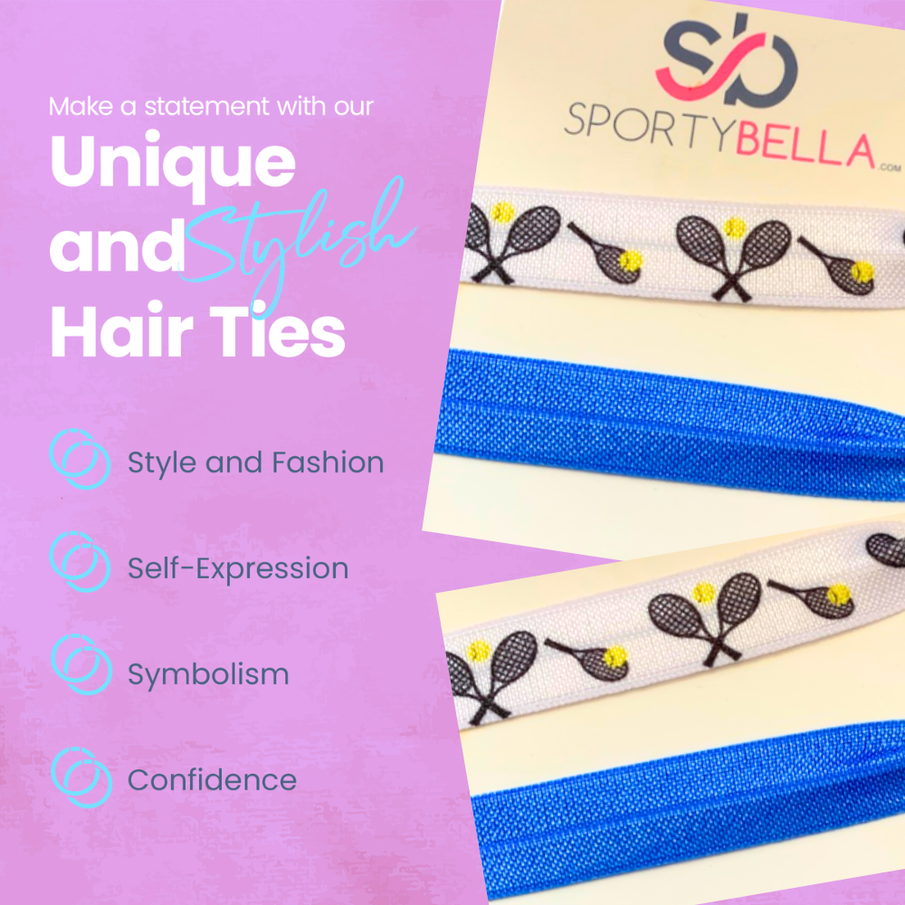Tennis Hair Ties -2pc Set- Pick Color
