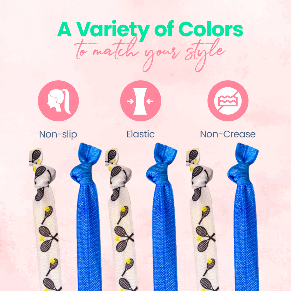Tennis Hair Ties -2pc Set- Pick Color