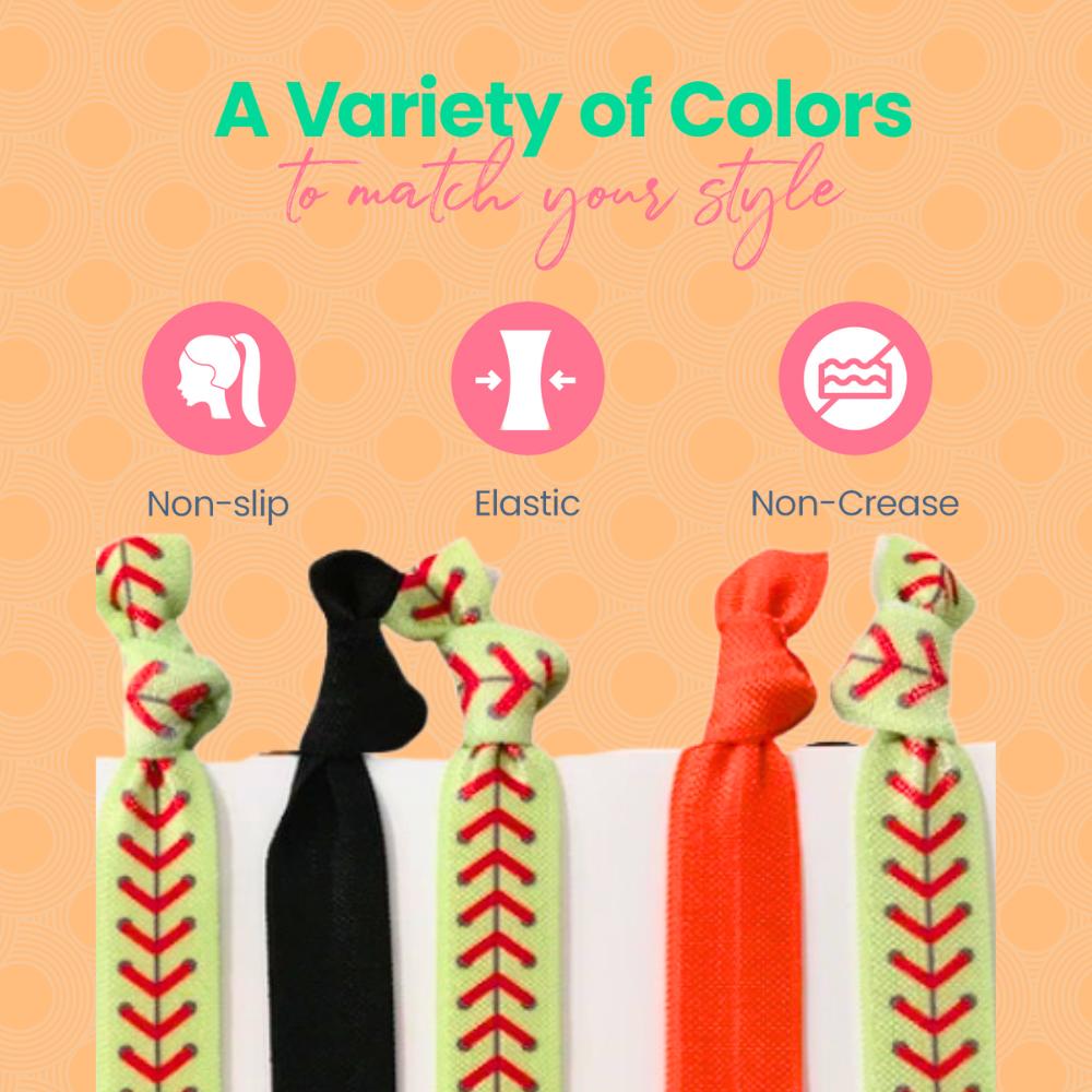 Softball Hair Ties Set-Pick Colors