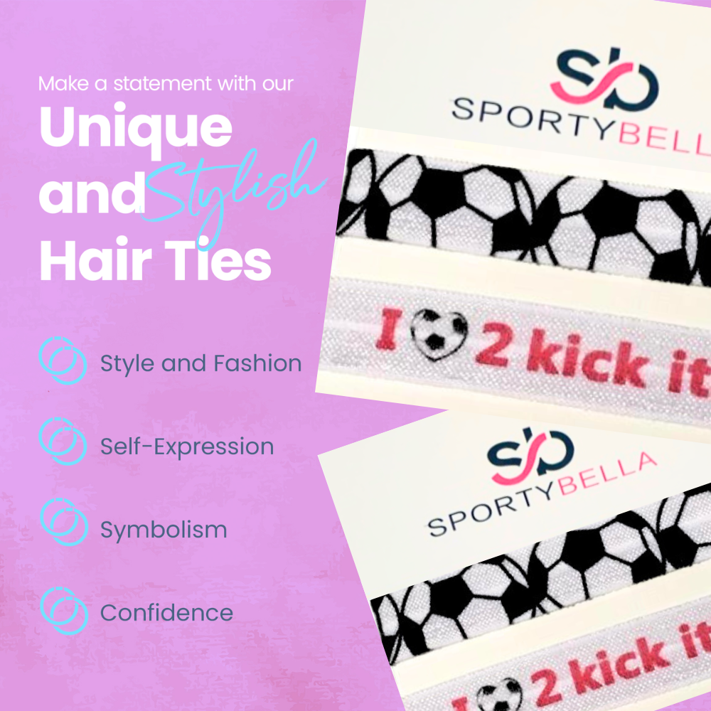 Soccer Hair Ties- 2pc Set