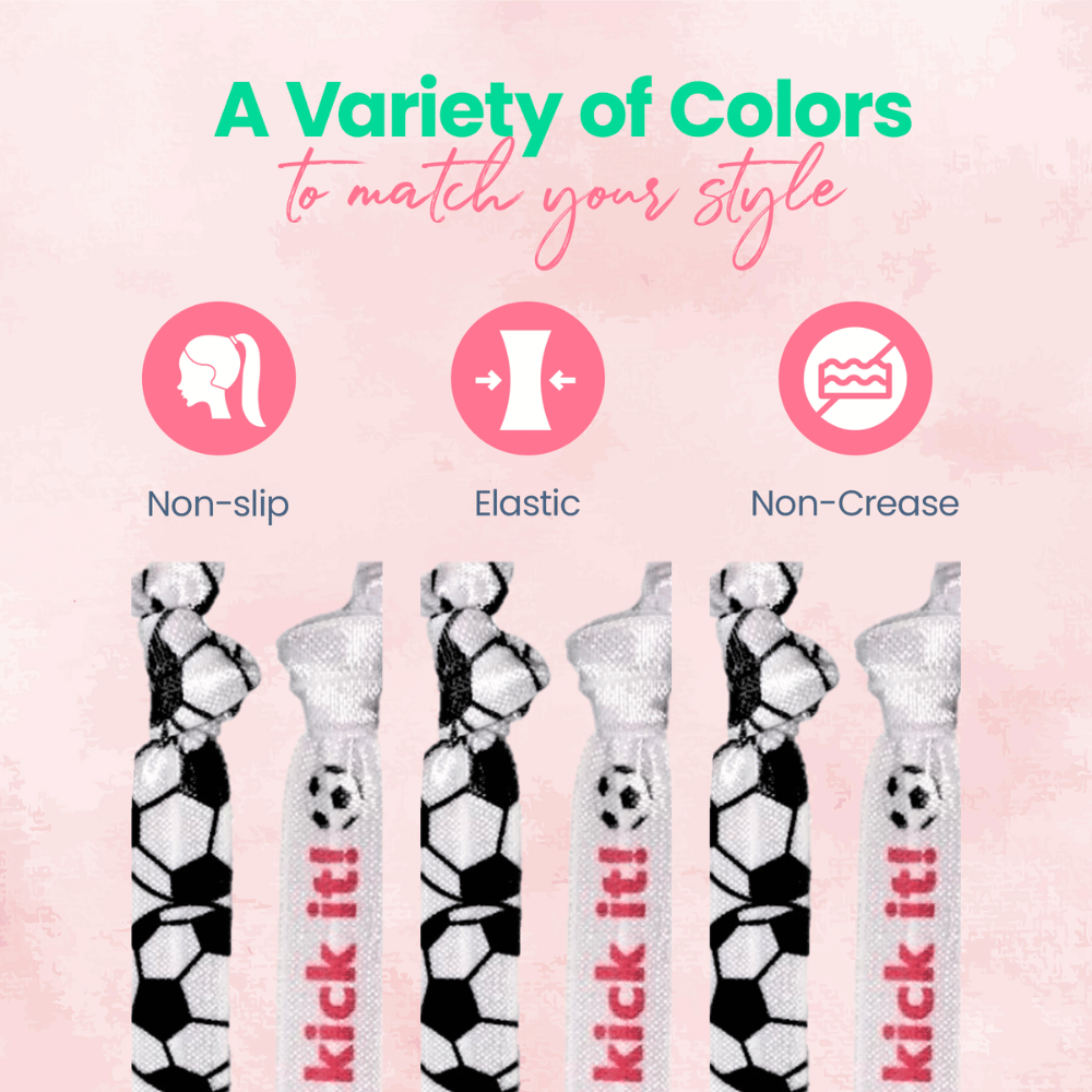 Soccer Hair Ties- 2pc Set