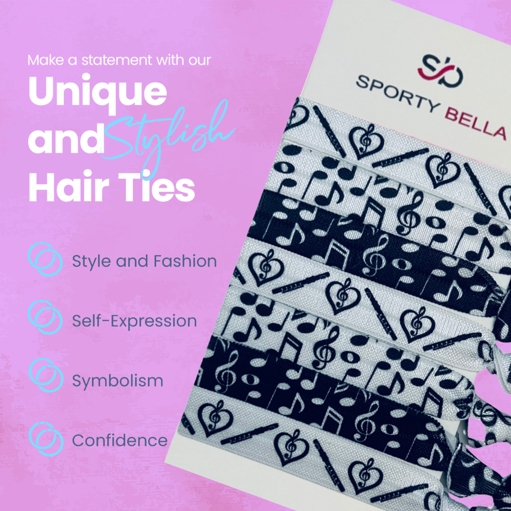 Flute Music Hair Ties