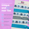 Girls Figure Skating Hair Ties Set- Blue
