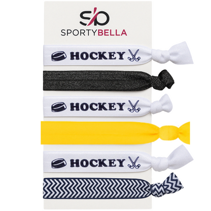 Girls Ice Hockey Hair Ties -Pick Color