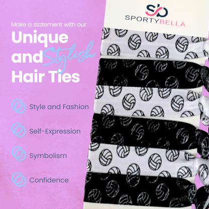 Girls Infinity Volleyball Gift Set (Bracelet & Hair Ties)