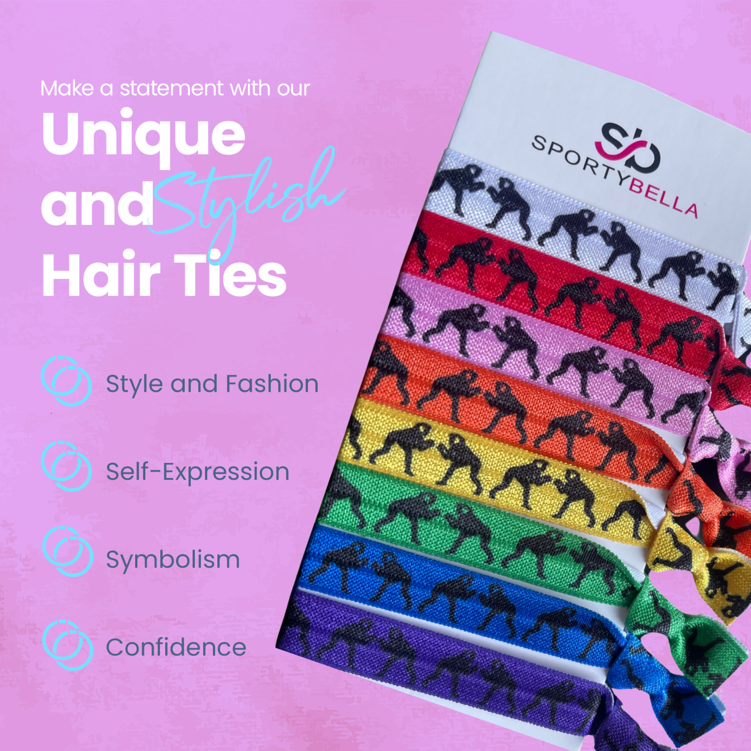 Wrestling Hair Ties - Multi-Color
