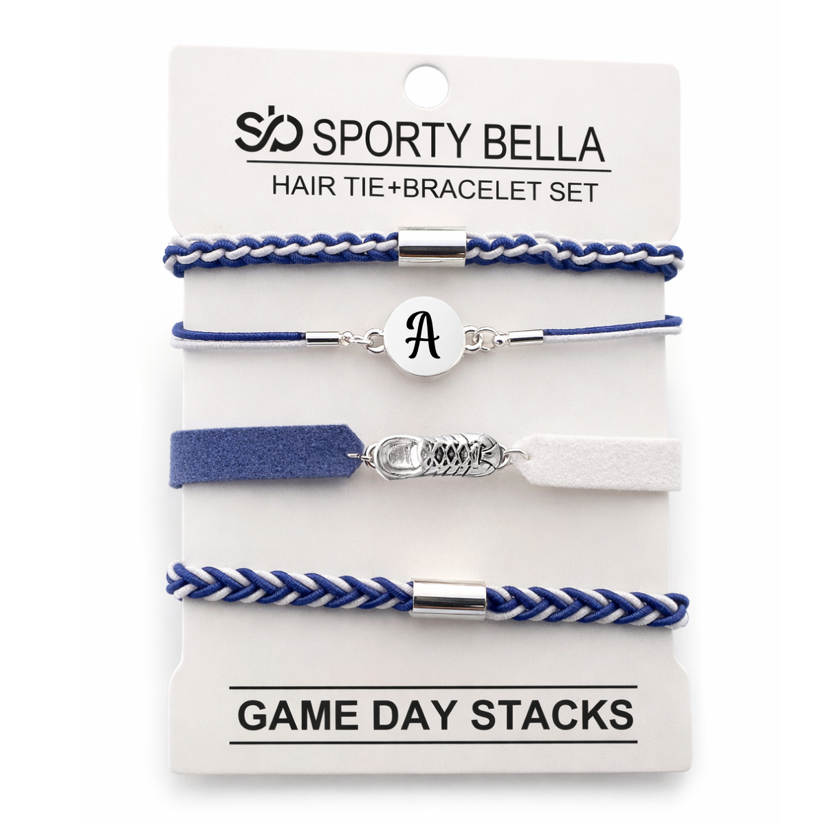 Personalized Runner Hair Tie Bracelet Sets