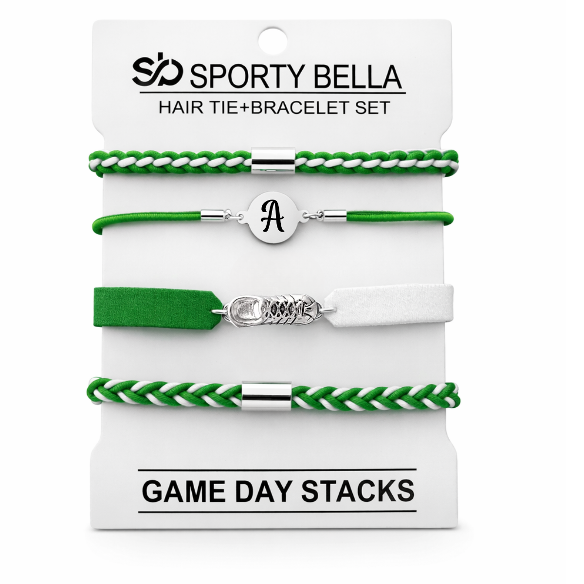 Personalized Runner Hair Tie Bracelet Sets