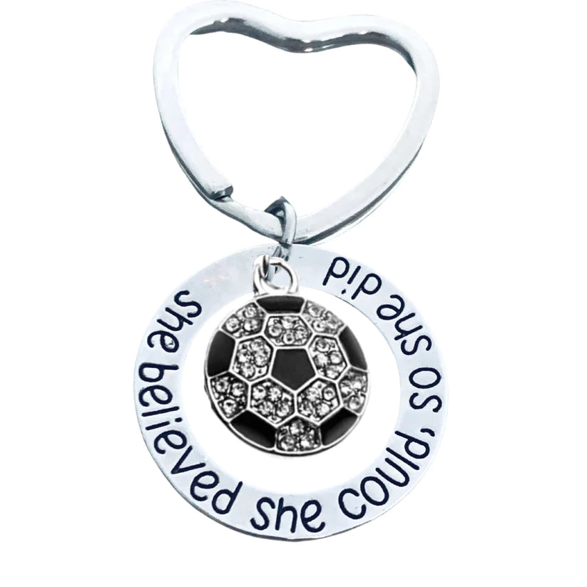 Soccer Keychain- She Believed She Could So She Did