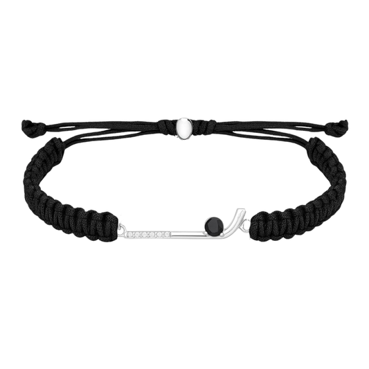 Ice Hockey CZ Connector Bracelet